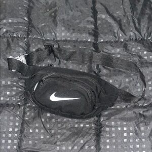 Nike Black Waist Pack with White Logo